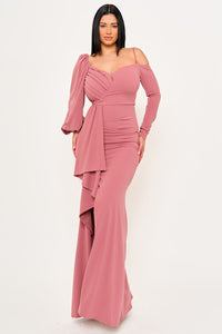 Symphony Dress - Different Sleeve Detail Maxi Dress | Zezebe