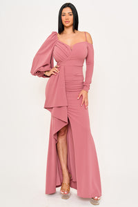 Symphony Dress - Different Sleeve Detail Maxi Dress | Zezebe