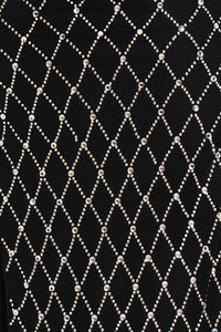 Symphony Dress - Diamond Patterned Rhinestone Maxi Dress | Zezebe