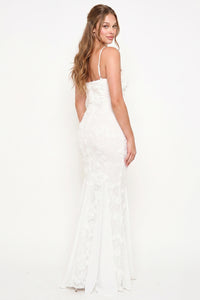 Stretch Lace Mermaid Maxi Dress