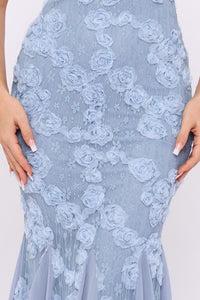 Stretch Lace Mermaid Maxi Dress