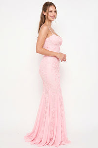 Stretch Lace Mermaid Maxi Dress
