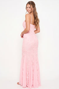 Stretch Lace Mermaid Maxi Dress