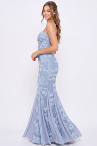 Stretch Lace Mermaid Maxi Dress