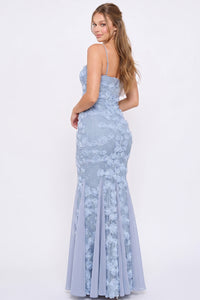 Stretch Lace Mermaid Maxi Dress