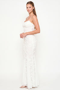 Stretch Lace Mermaid Maxi Dress