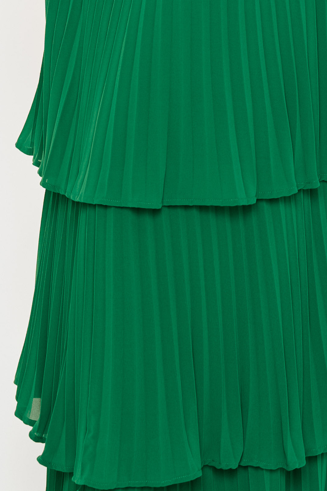 Pleated Chiffon Multi Layered Maxi Dress