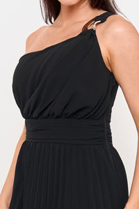 Symphony Dress - Pleated Chiffon Multi Layered Maxi Dress | Zezebe