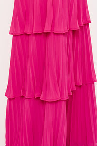 Symphony Dress - Pleated Chiffon Multi Layered Maxi Dress | Zezebe