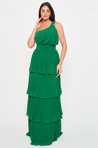 Symphony Dress - Pleated Chiffon Multi Layered Maxi Dress | Zezebe