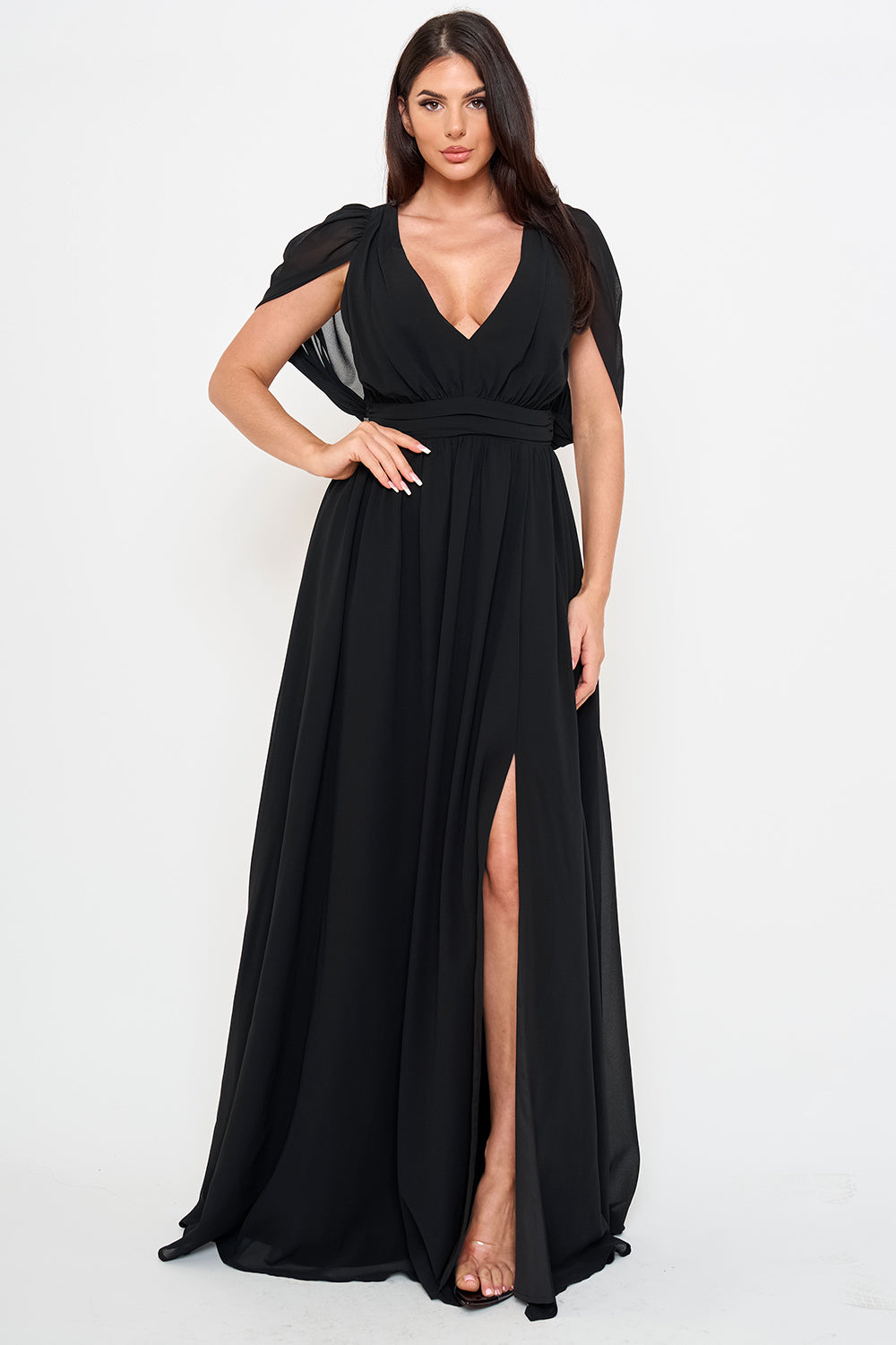 maxi dress with shirring Loralei Shirred Maxi Dress Yellow