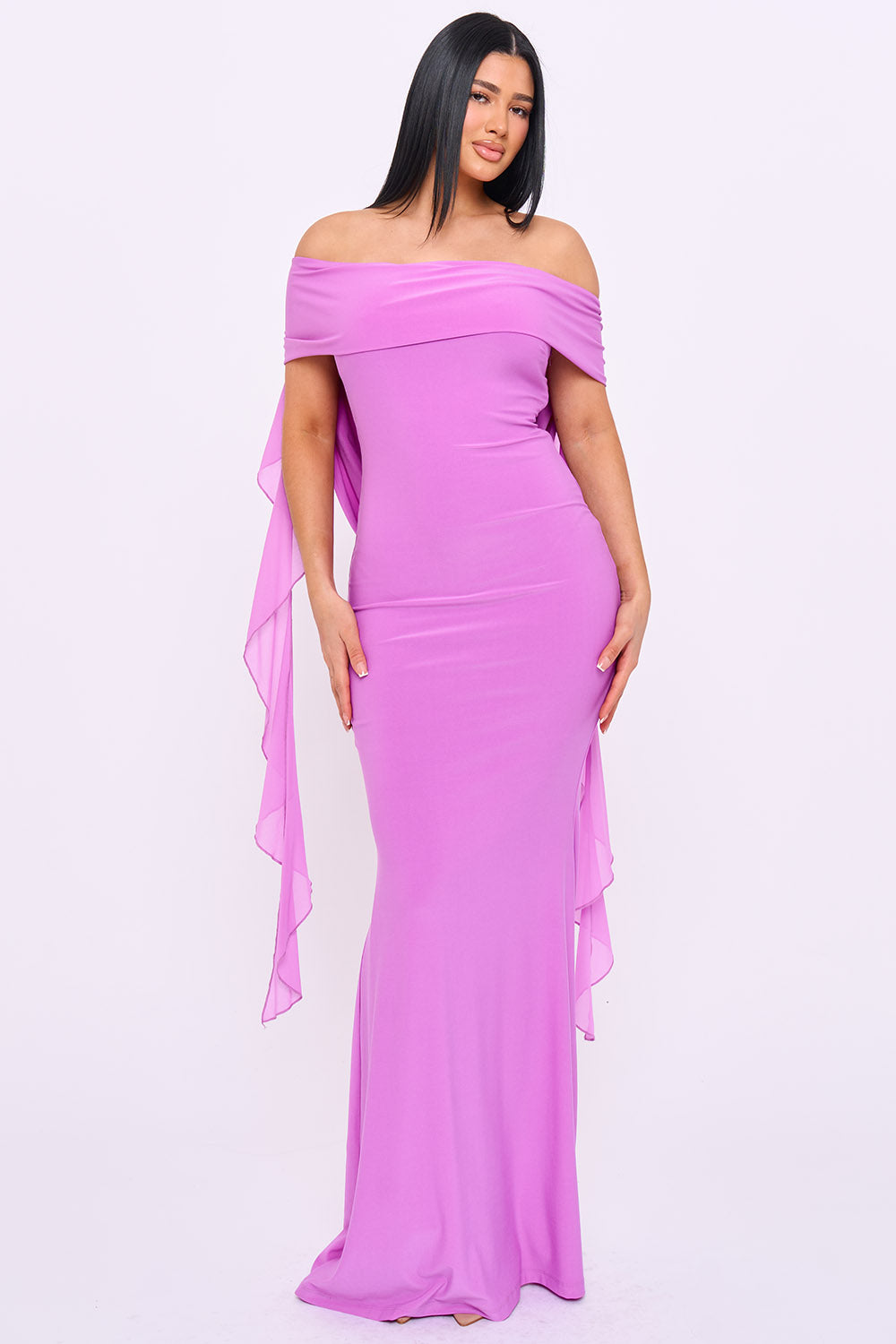 Off The Shoulder Mermaid Like Maxi Dress