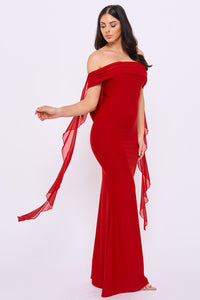 Off The Shoulder Mermaid Like Maxi Dress