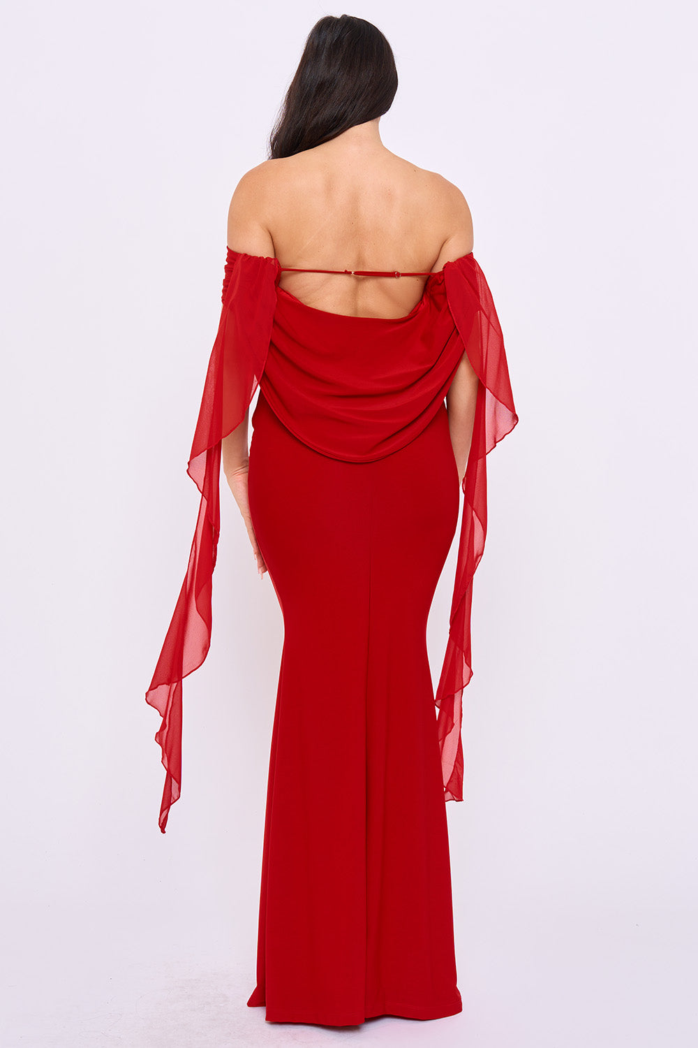 Off The Shoulder Mermaid Like Maxi Dress