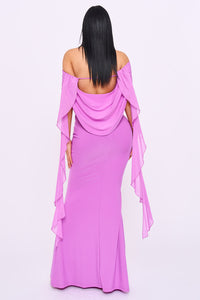 Off The Shoulder Mermaid Like Maxi Dress