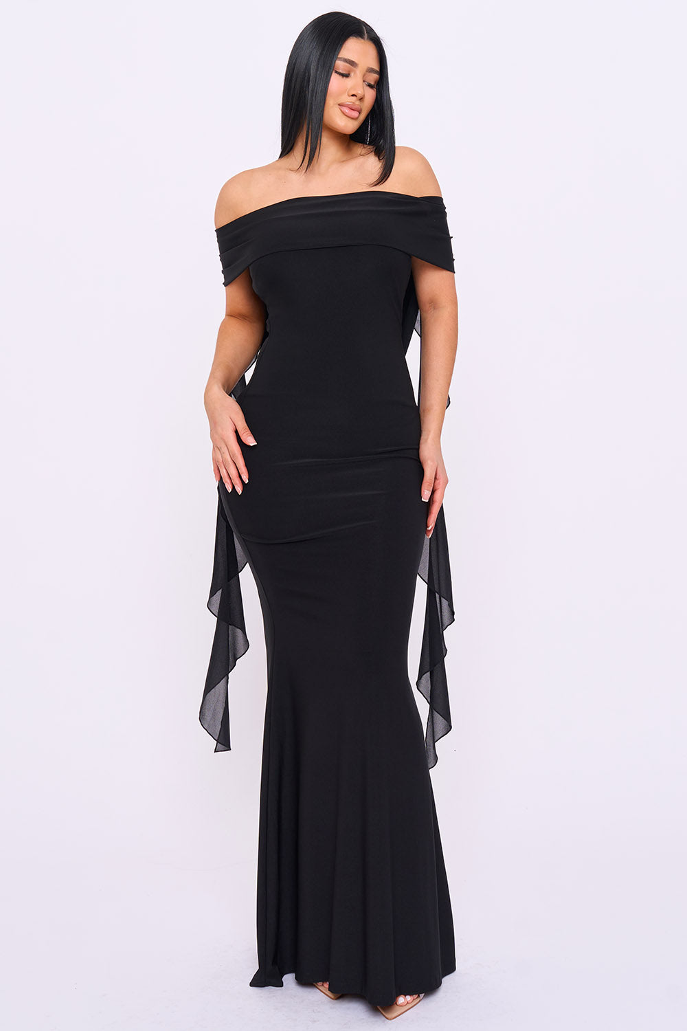 Off The Shoulder Mermaid Like Maxi Dress