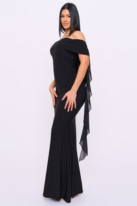 Off The Shoulder Mermaid Like Maxi Dress