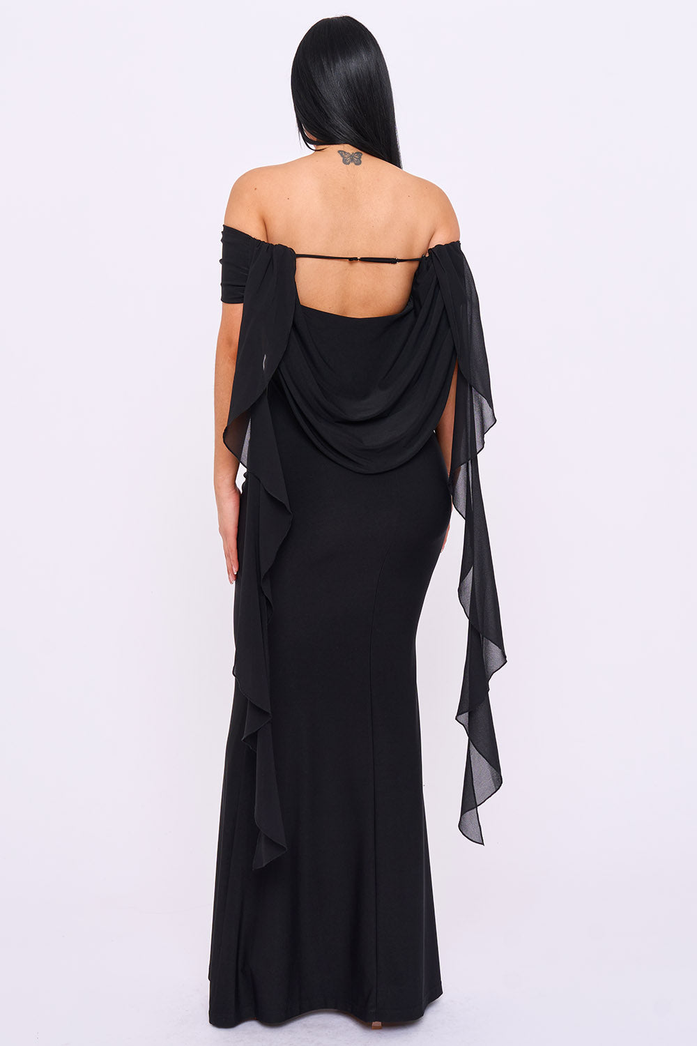 Off The Shoulder Mermaid Like Maxi Dress