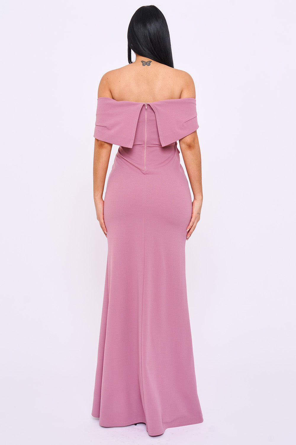 Off Shoulder Crossover Maxi Dress