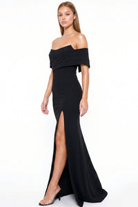 Off Shoulder Crossover Maxi Dress