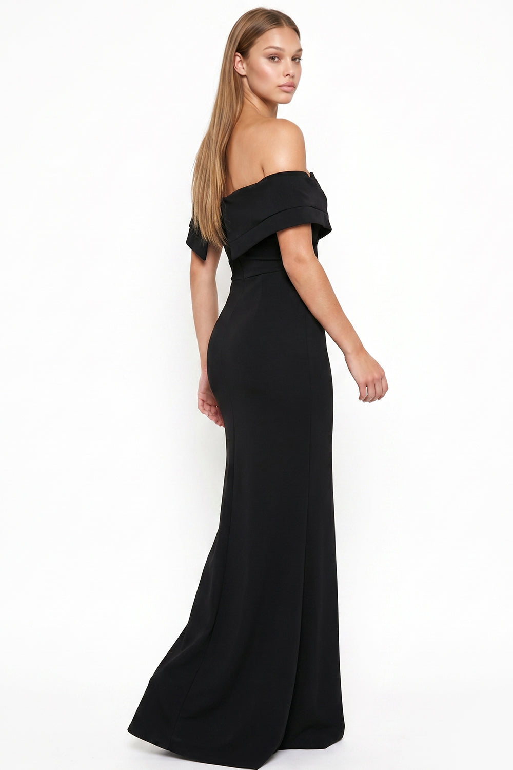 Off Shoulder Crossover Maxi Dress