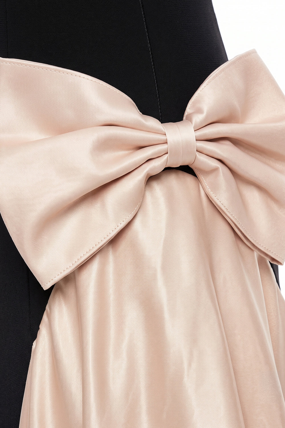 Satin On The Side With Bow Maxi Dress