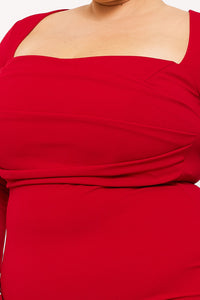 Symphony Dress - Square Neck Wired Waist Plus Size Night Out Mini Dress | Zezebe