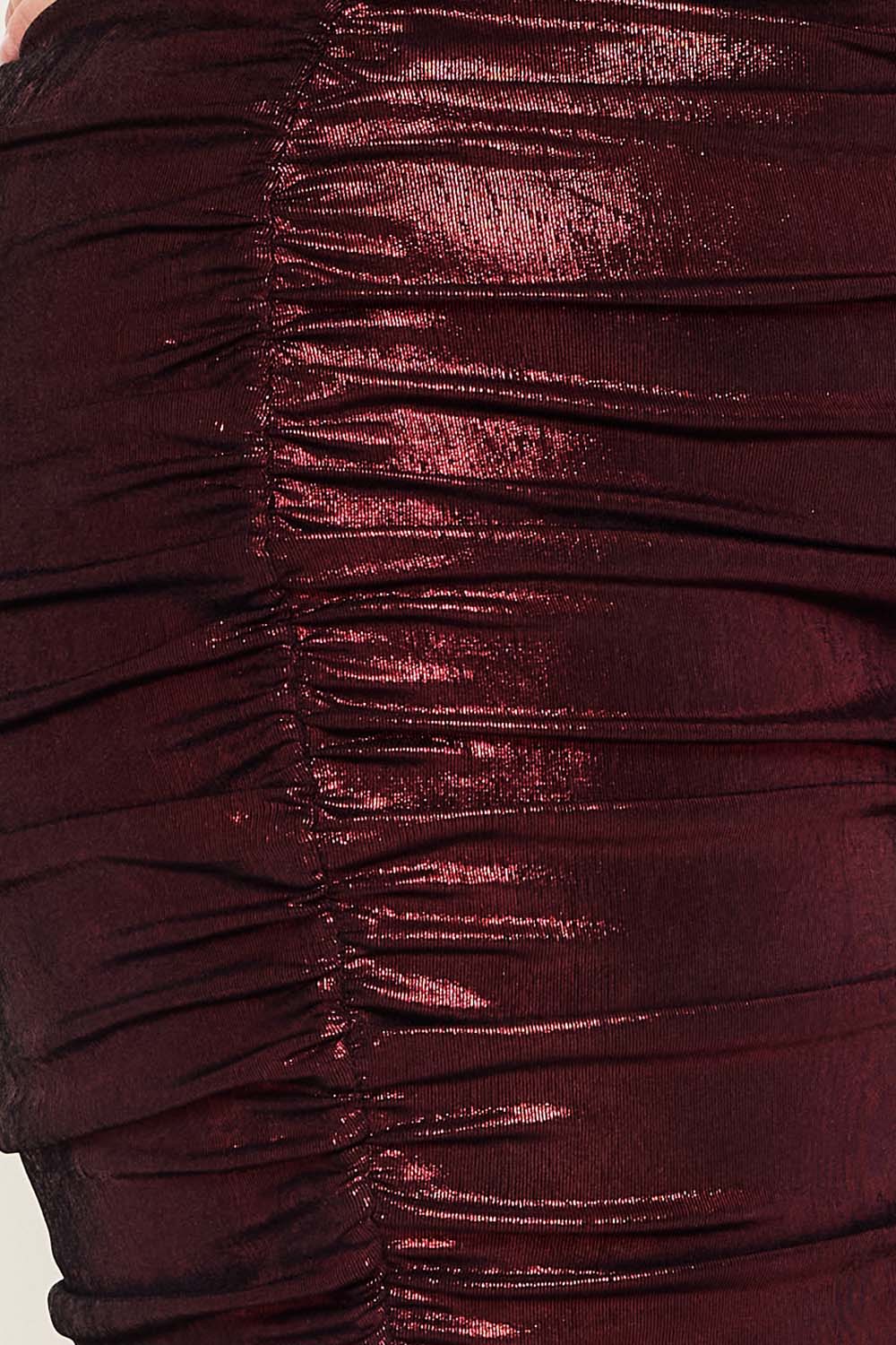 Symphony Dress - Slinky Foil Shirt Plus Size Night Out Mini Dress | Zezebe