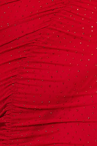 Symphony Dress - Rhinestone On Mesh Ruched Plus Size Night Out Maxi Dress | Zezebe