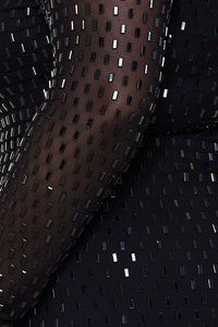 Symphony Dress - Rhinestone On Power Mesh Off The Shoulder Night Out Plus Size Mini Dress | Zezebe