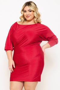 Symphony Dress - Shakira Rib With Rhinestone Plus Size Night Out Mini Dress | Zezebe