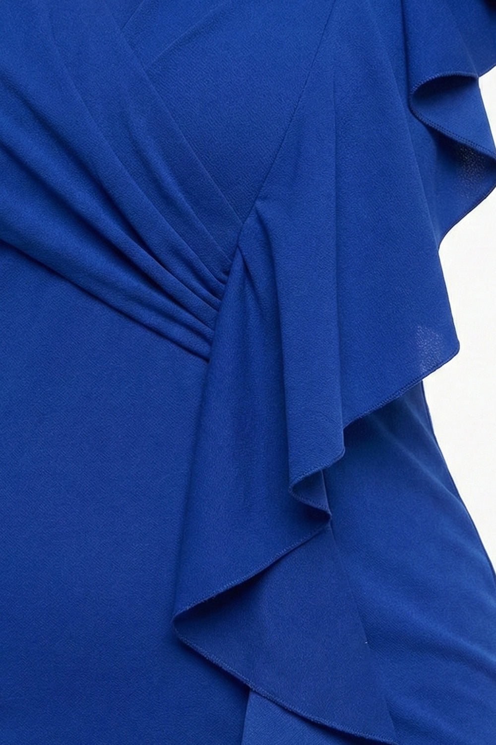 Ruffle Down The Side Plus Size Midi Dress