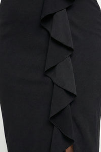 Ruffle Down The Side Plus Size Midi Dress