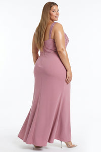 Embellished Corset Plus Size Maxi Dress