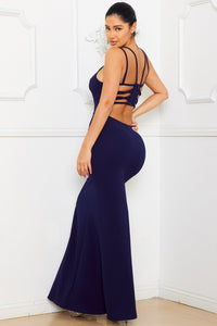 Symphony Dress - Double Strap Halter Top Maxi Dress | Zezebe