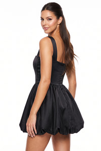 Square Neck Bubble Mini Dress