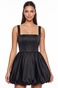 Square Neck Bubble Mini Dress