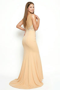 Off The Shoulder With Flower Lace And Rhinestone Trumpet/Mermaid Maxi Dress